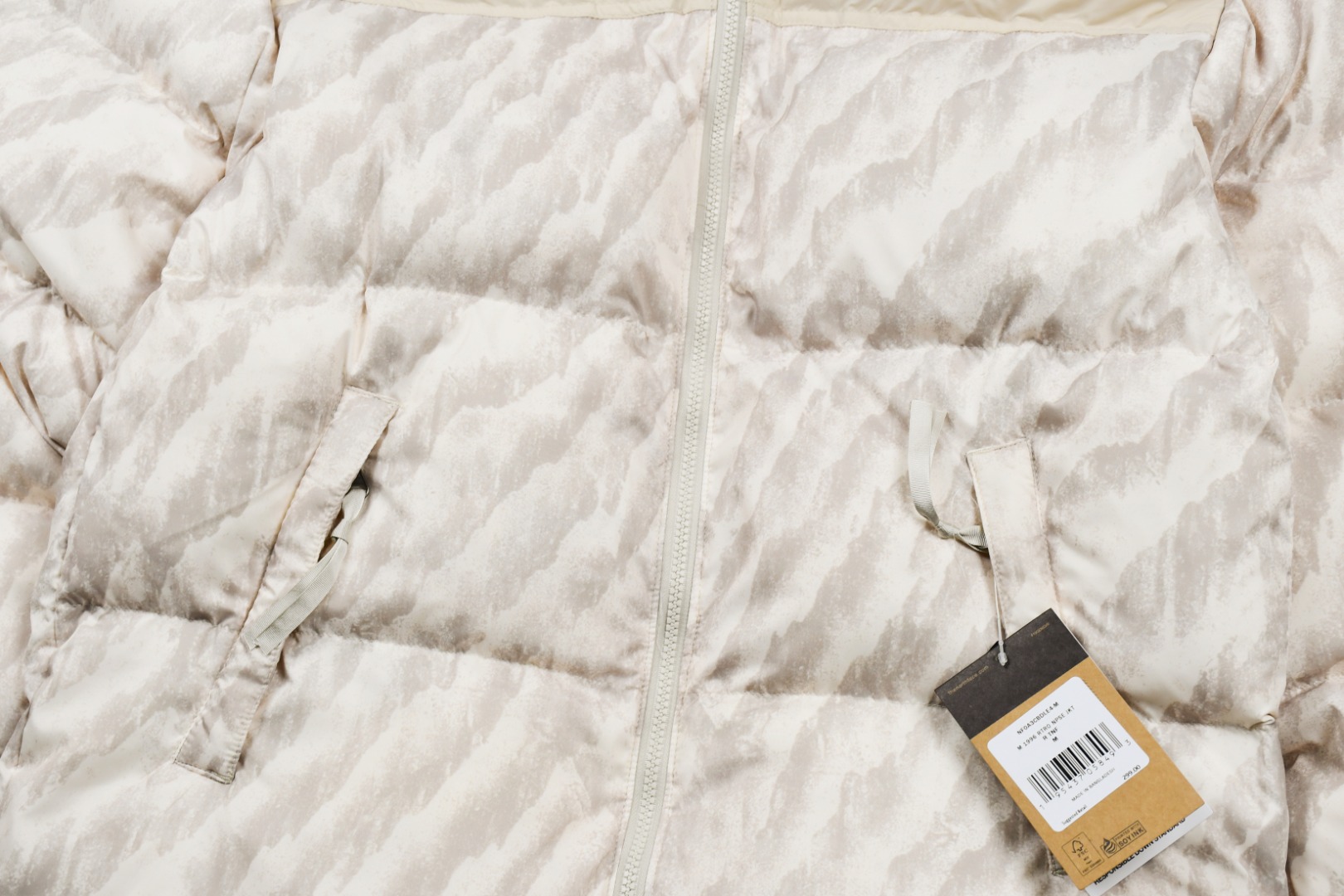 the n0*h f**e t*f 1996 down jacket nuptse beige