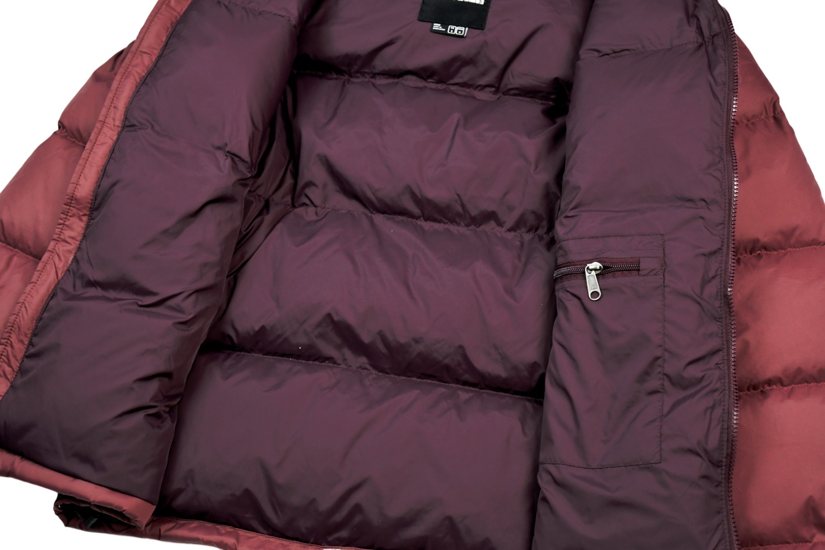 the n0*h f**e t*f 1996 down jacket burgundy