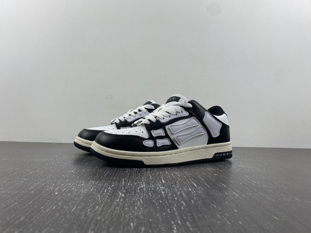 AMIRI Skel Top Low Black White White MFS003-004