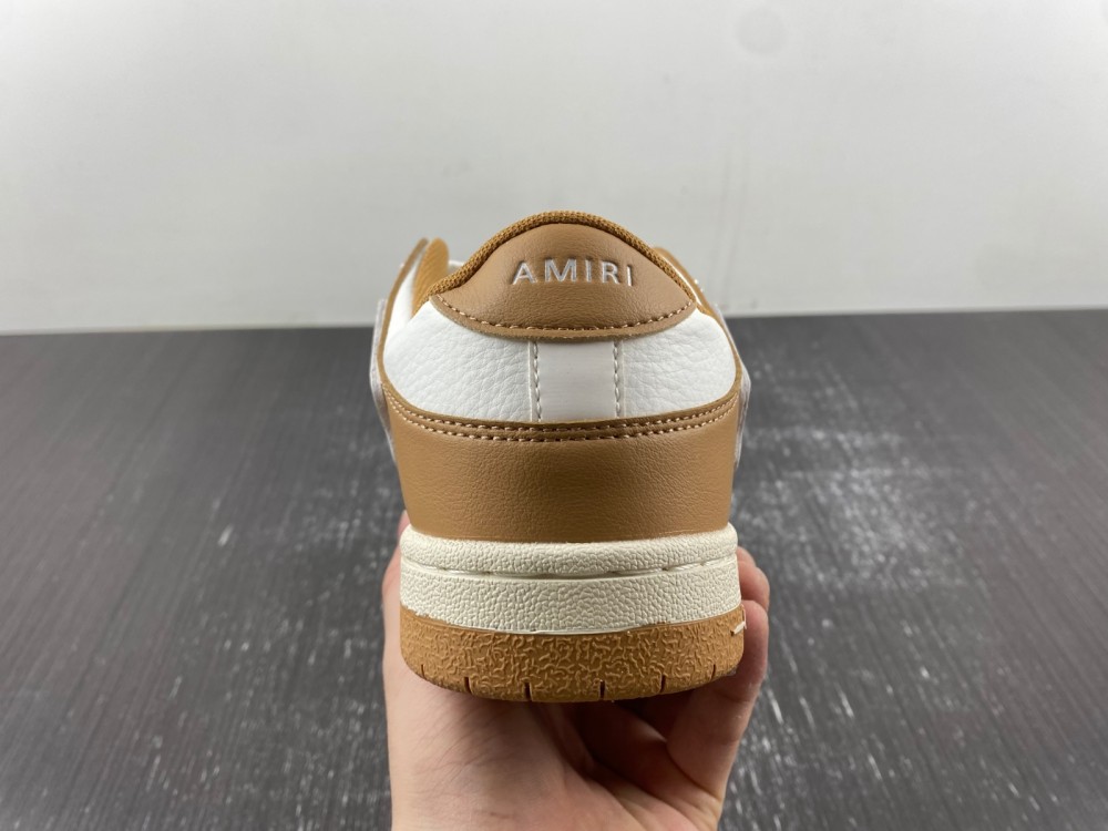 AMIRI Skel Top Low White Brown MFS003-281