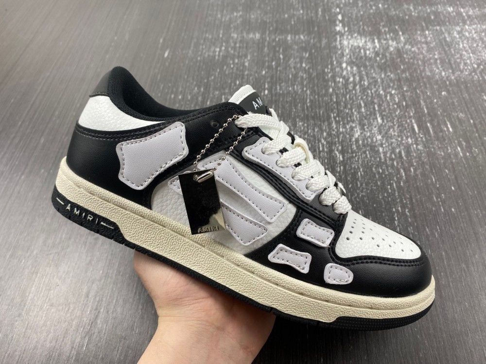 AMIRI Skel Top Low Black White White MFS003-004